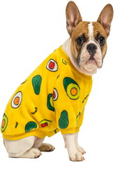 KUTKUT Fleece Dog Shirt, Soft Flannel Dog Sweatshirt Clothes for Puppy Small Dogs, Cute Leopard Winter Clothes for Puppy French Bulldog, Shih Tzu etc.